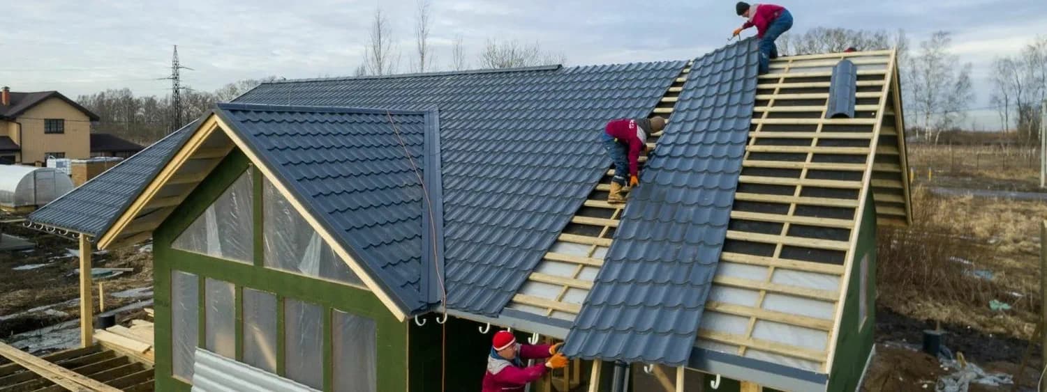 Монтаж кровли частного дома